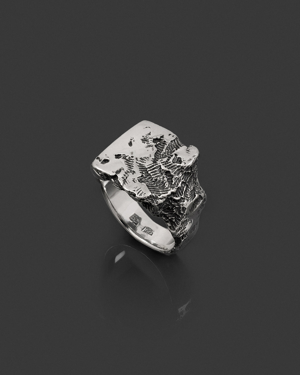 DEBR-SIGNET-RING hand-carved sterling silver signet ring