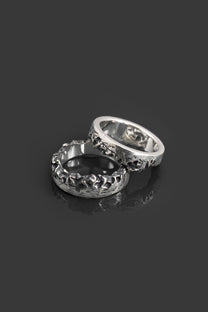 DISTORES-RINGS-SET ensemble de bagues fracturées en argent sterling