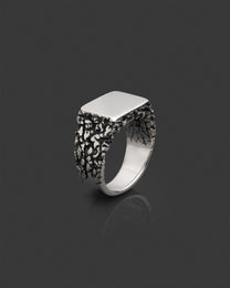ELEPH-SIGNET hand-carved sterling silver signet ring