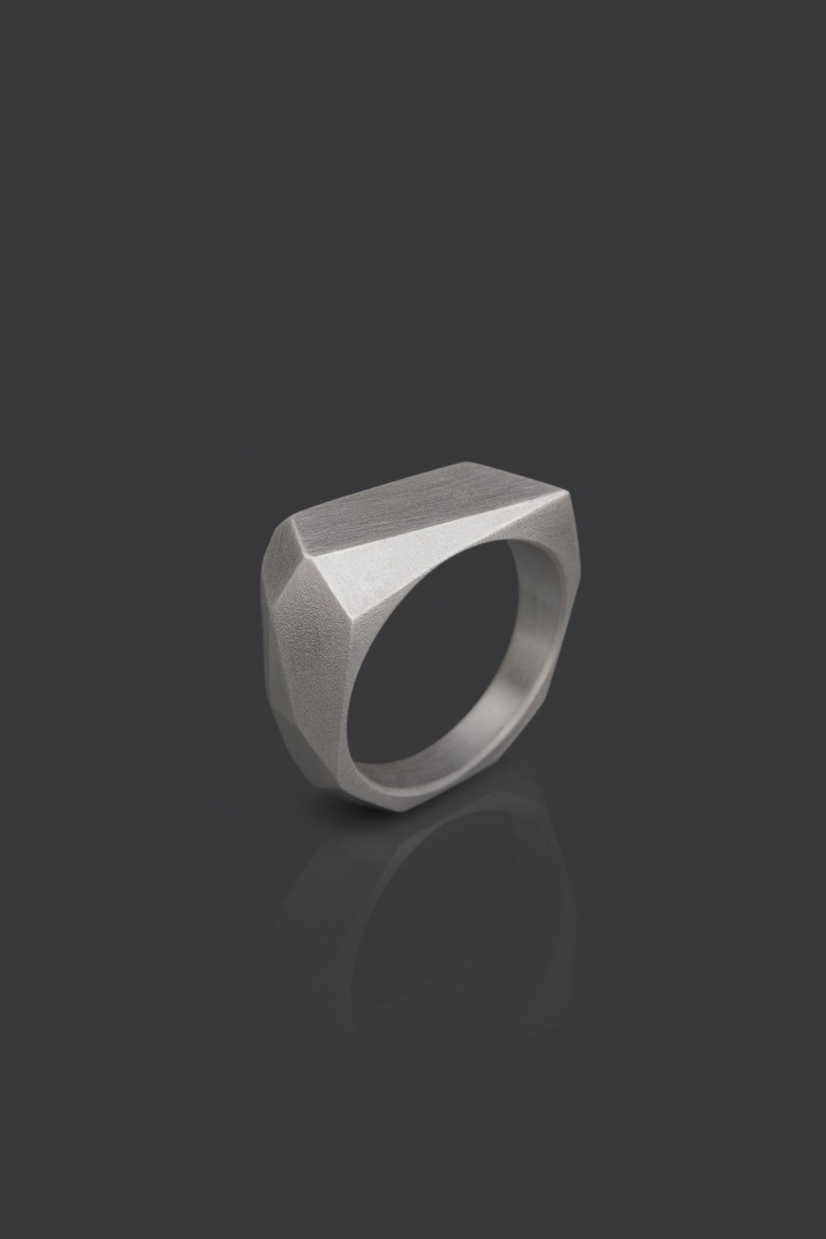 FECET-RING bague en argent sterling en forme de dalle
