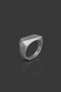 FECET-RING bague en argent sterling en forme de dalle