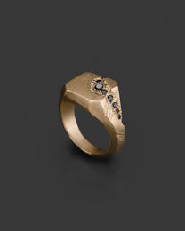 GOLD-RASTRAKK hand-carved solid gold ring
