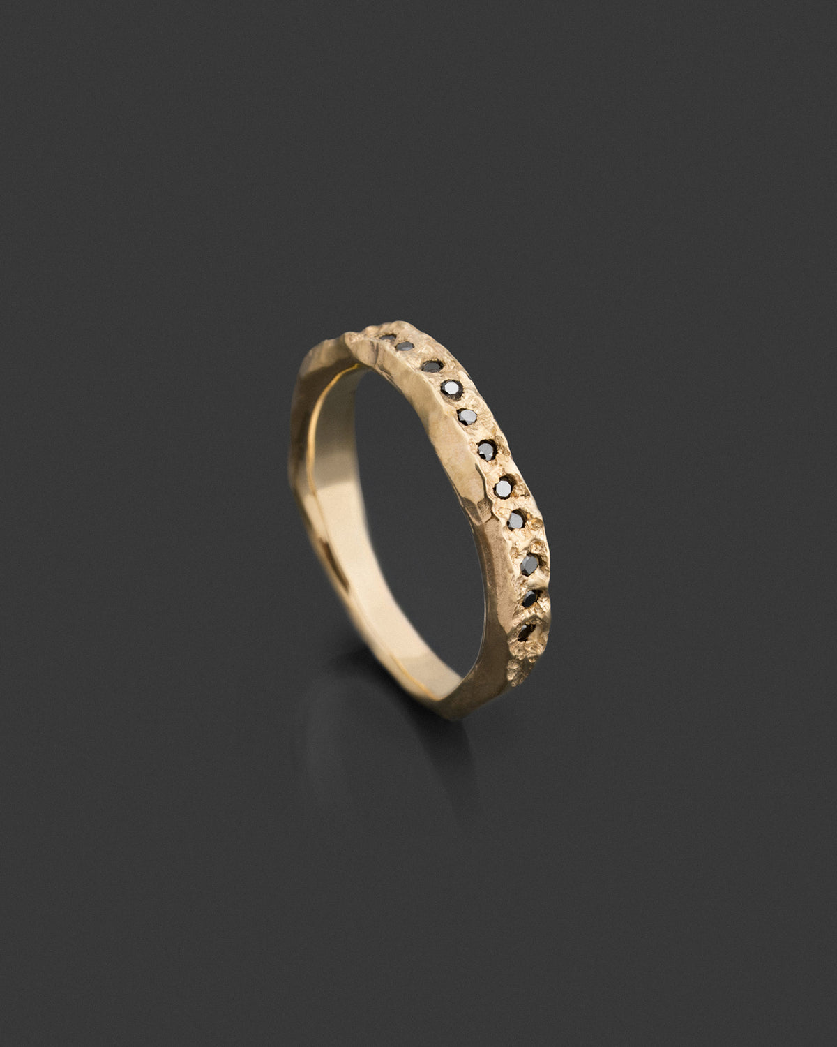 GOLD-RAVERM-RING hand-carved solid gold ring