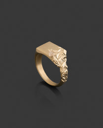 GOLD-RYVK-RING hand-carved solid gold ring