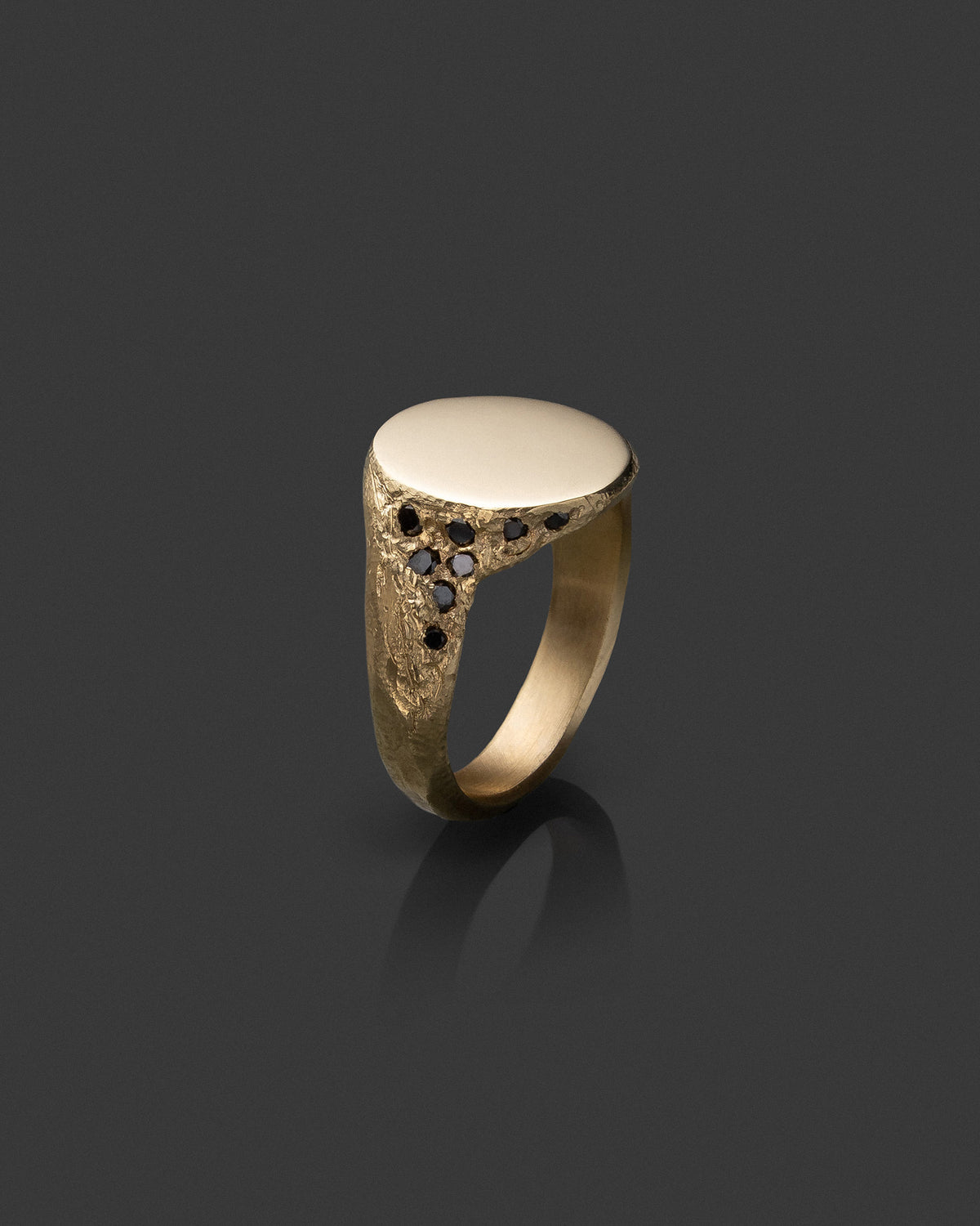 GOLD-VULCROU hand-carved solid gold ring