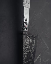 Load image into Gallery viewer, RED-GARNETS-DAMASCUS-KNIFE