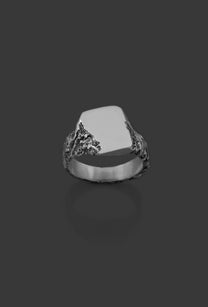 KIGK-CHAMPAGNE-DIAMOND-RING bague en argent sterling sculptée à la main avec des diamants champagne