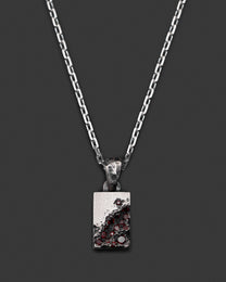 KTAMEH-GARNETS hand-carved sterling silver pendant
