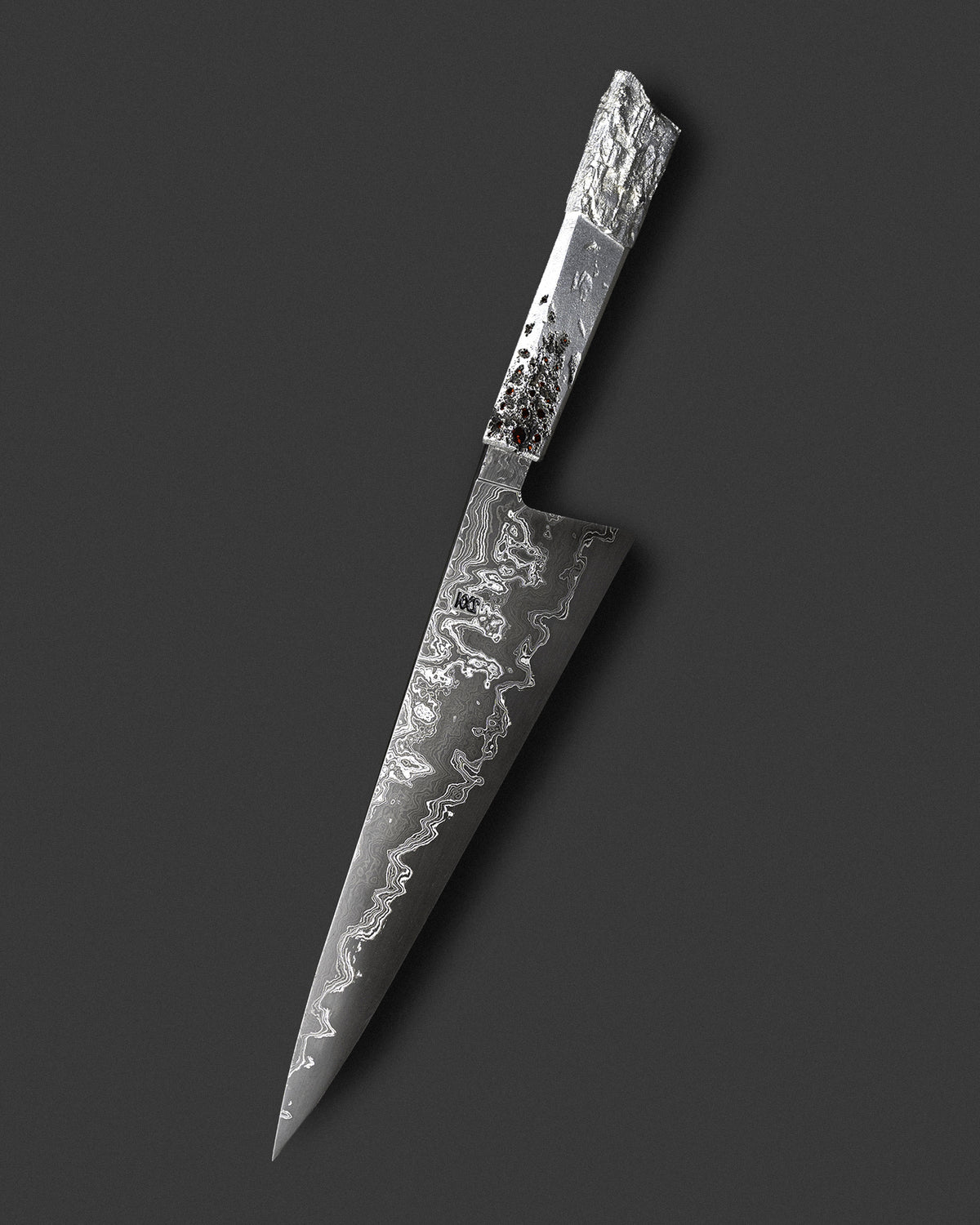 RED-GARNETS-DAMASCUS-KNIFE hand-crafted knife