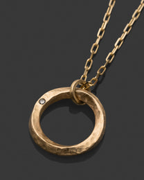 TWISTED-PENDANT-GOLD hand-carved solid gold pendant